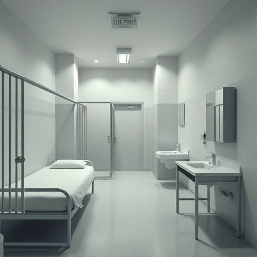 Fotografía de una celda penitenciaria moderna con cama, escritorio y baño, mostrando las comodidades básicas actuales.