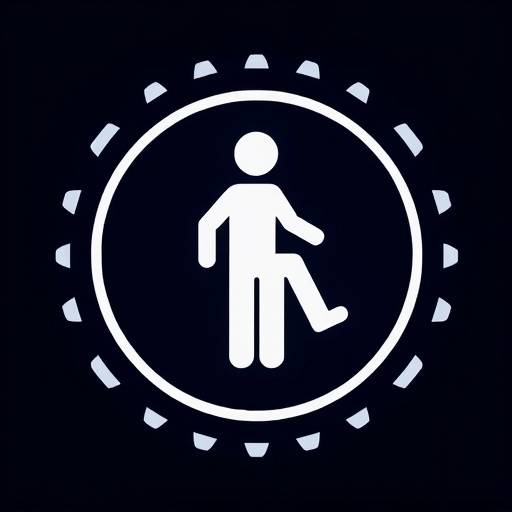 Icono que representa la accesibilidad web, con una figura humana rodeada de símbolos de accesibilidad.